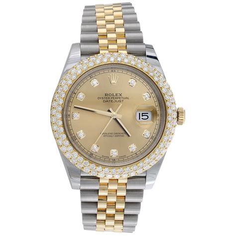 rolex datejust 41 champagne diamond|rolex datejust diamond price.